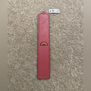 Coach NWT Leather Rainbow Bookmark—Peony 55837